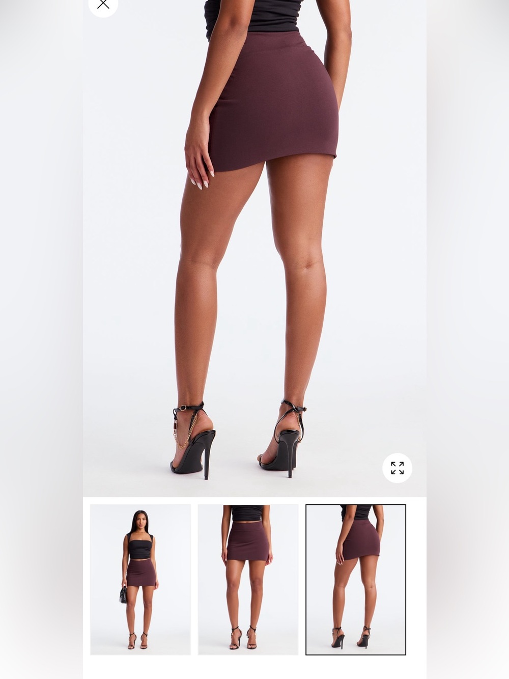 2/50$🔥High-Rise Mini Skirt in Deep Plum